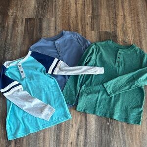 Kids Long Sleeve Henley Shirts